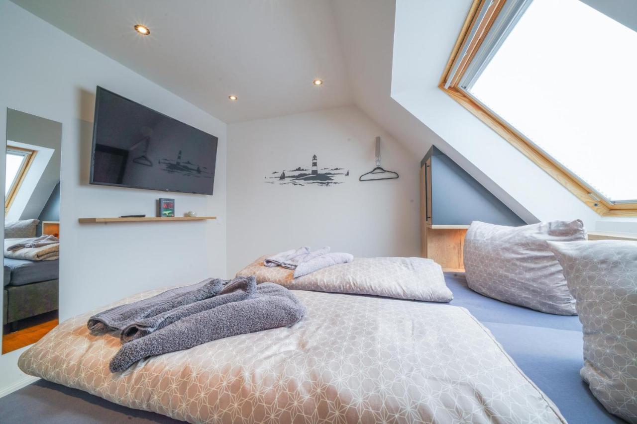 Suedstrandhus Urlaub Mit Hund Wohnung 4 Oben Borkum Exterior foto